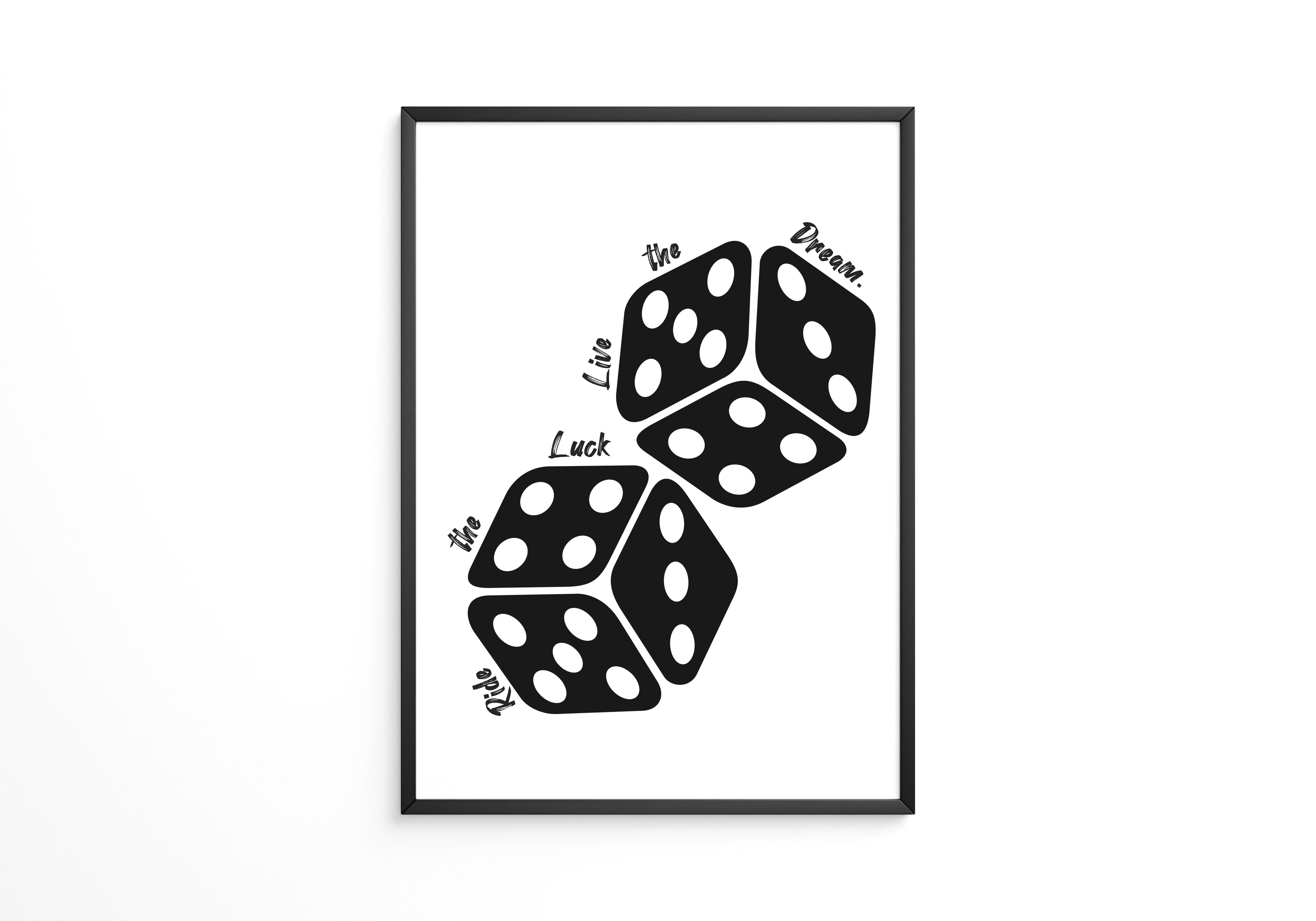 Würfel Perspektive Schwarzweiß