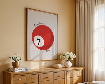 Glückskugel Rot minimalistisch