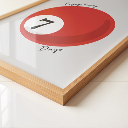 Glückskugel Rot minimalistisch
