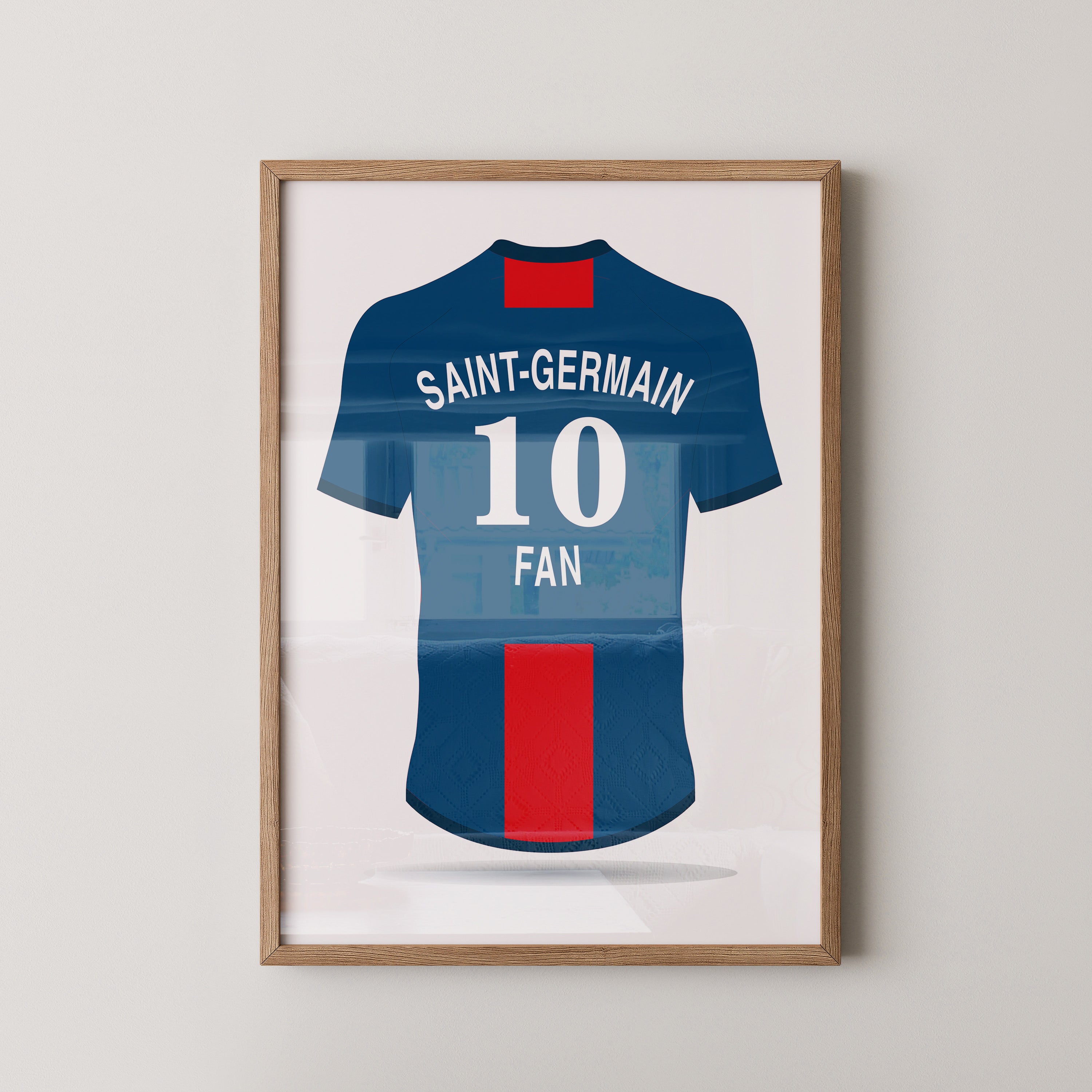 Trikot Rückansicht Blau-Rot