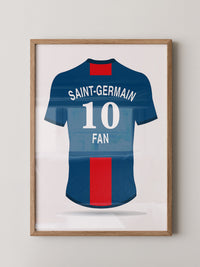 Trikot Rückansicht Blau-Rot