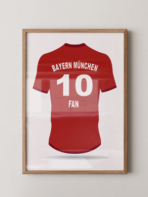 Bayern Trikot Rot Rückansicht