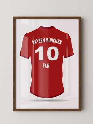 Bayern Trikot Rot Rückansicht