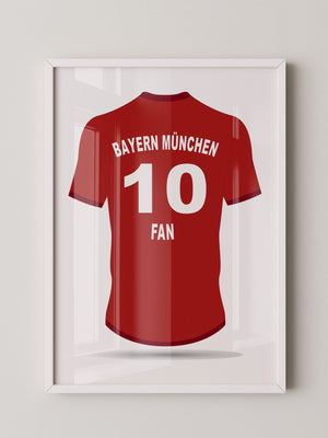 Bayern Trikot Rot Rückansicht
