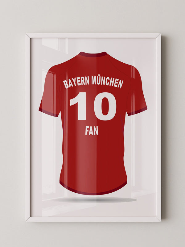Bayern Trikot Rot Rückansicht
