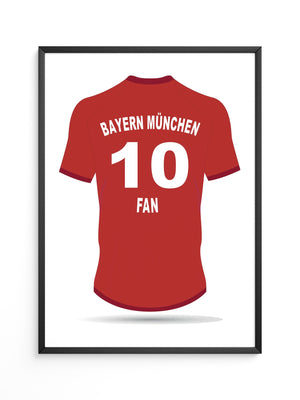 Bayern Trikot Rot Rückansicht