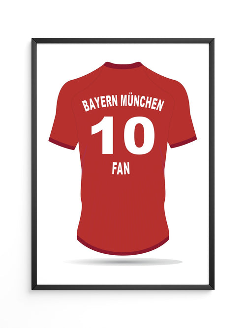 Bayern Trikot Rot Rückansicht