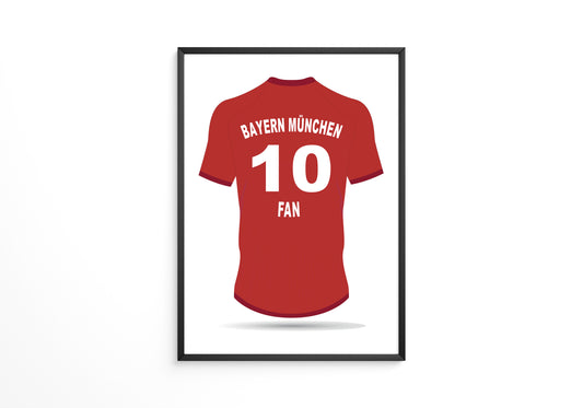 Bayern Trikot Rot Rückansicht