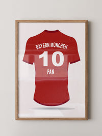 Bayern Trikot Rot Rückansicht