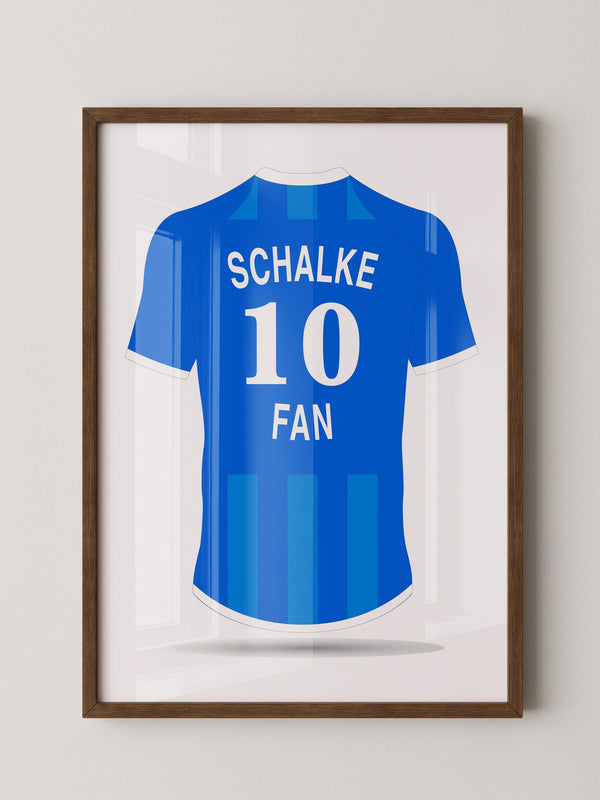 Blaues Trikot Rückansicht