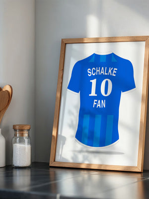 Blaues Trikot Rückansicht