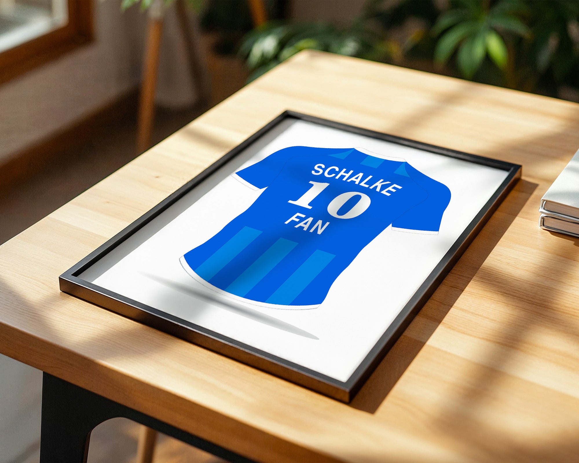 Blaues Trikot Rückansicht