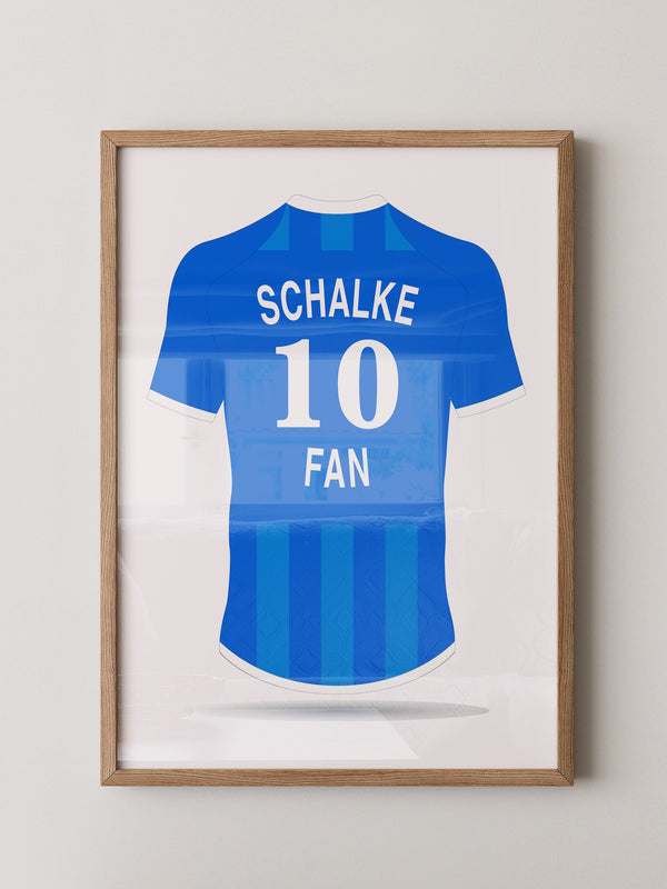 Blaues Trikot Rückansicht