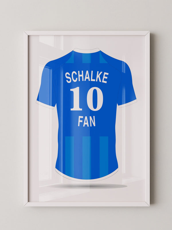 Blaues Trikot Rückansicht