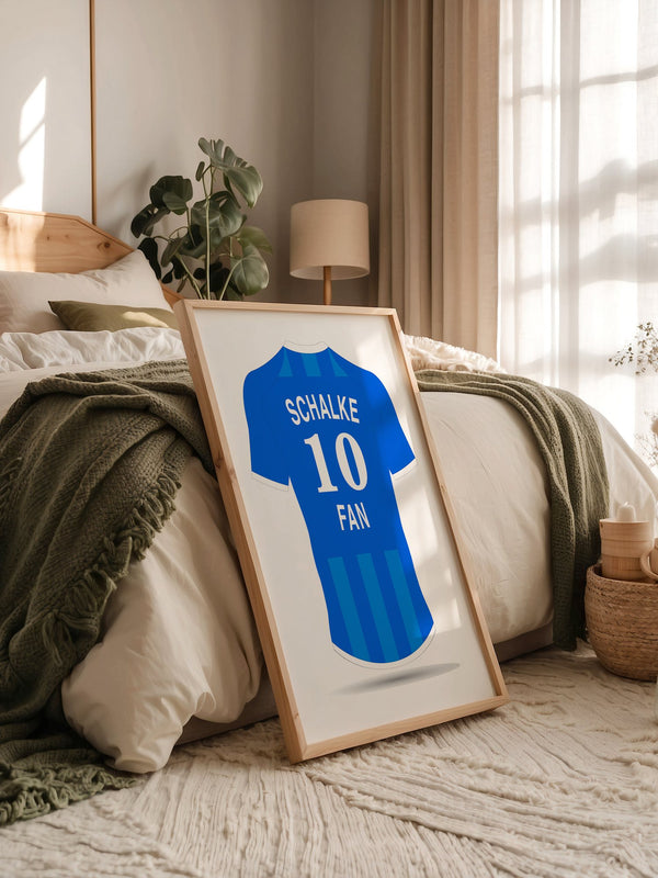 Blaues Trikot Rückansicht