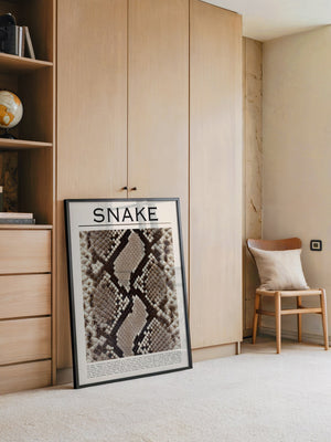 Schlangenmuster Braun Beige