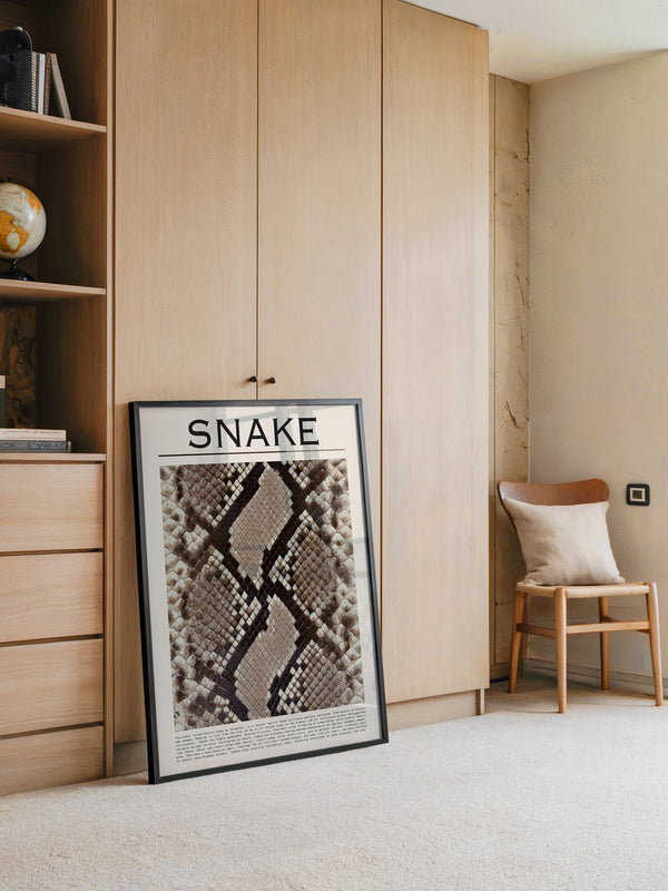 Schlangenmuster Braun Beige