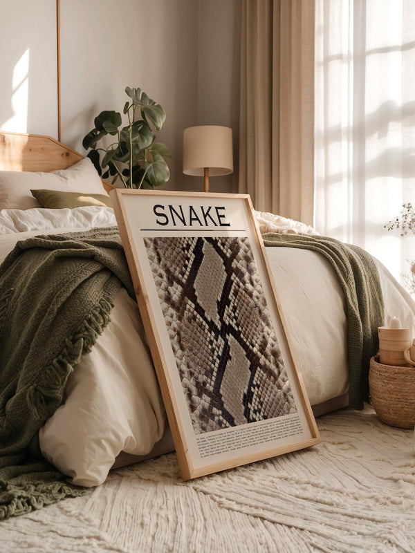 Schlangenmuster Braun Beige
