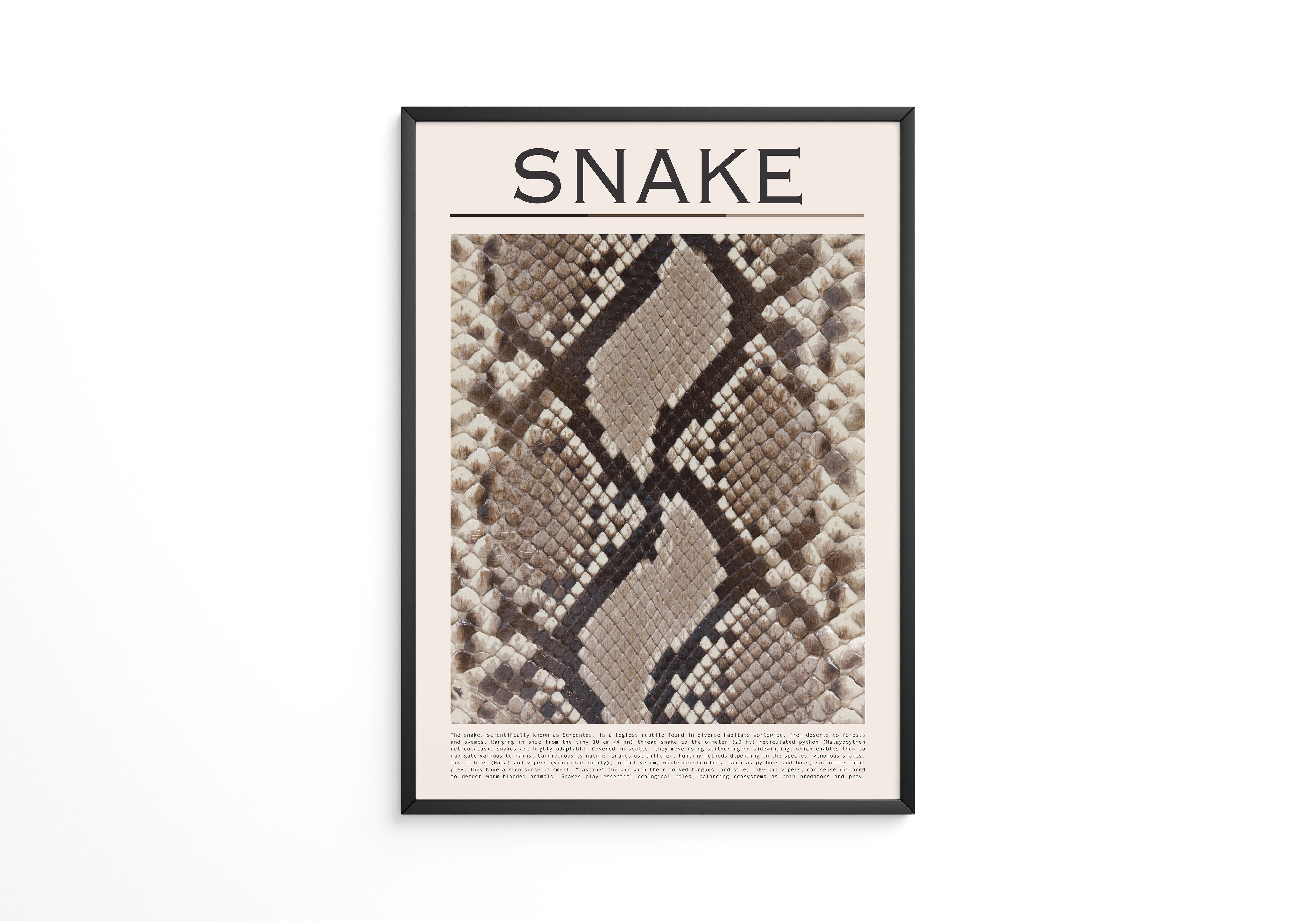 Schlangenmuster Braun Beige
