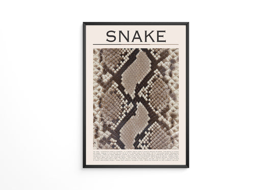 Schlangenmuster Braun Beige
