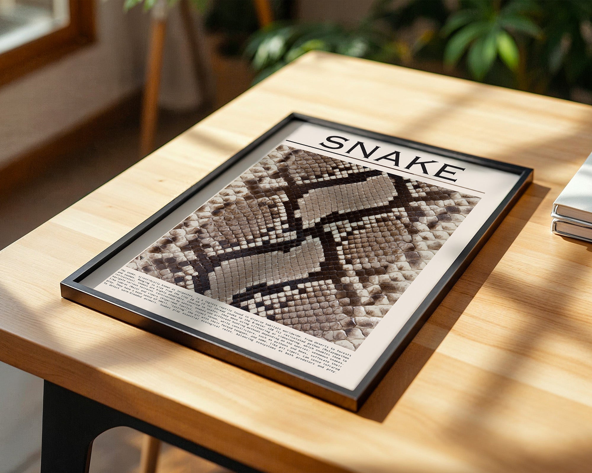 Schlangenmuster Braun Beige