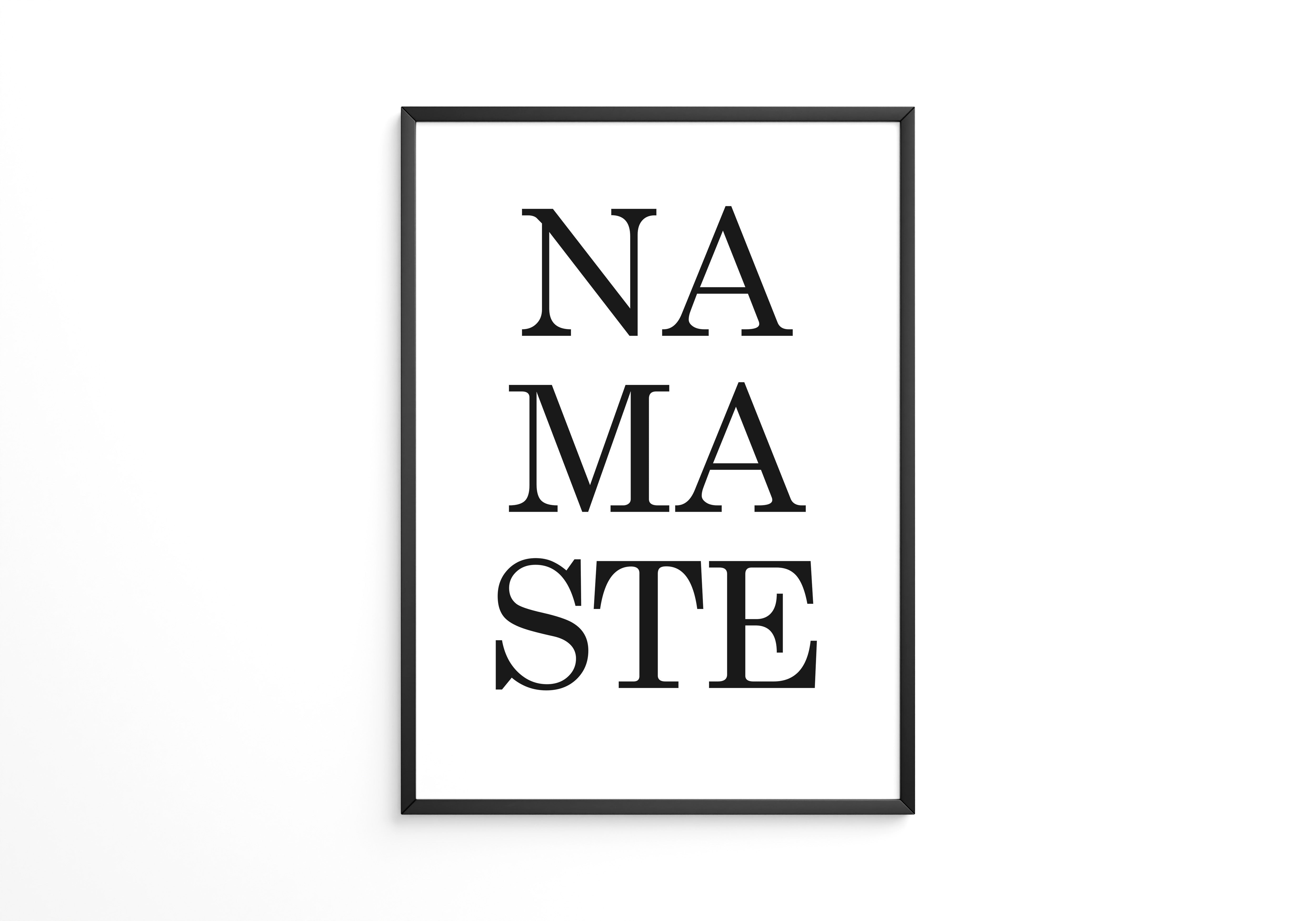 Namaste Schrift minimalistisch