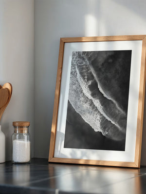 Wellen Schwarzweiß Draufsicht