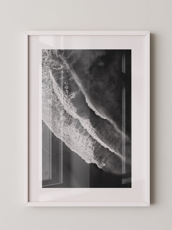 Wellen Schwarzweiß Draufsicht