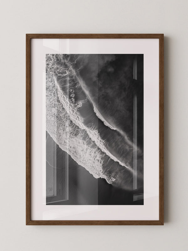 Wellen Schwarzweiß Draufsicht