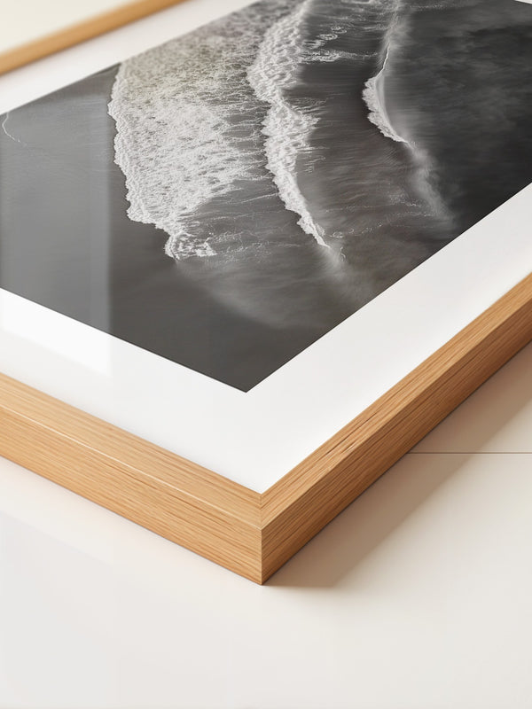 Wellen Schwarzweiß Draufsicht