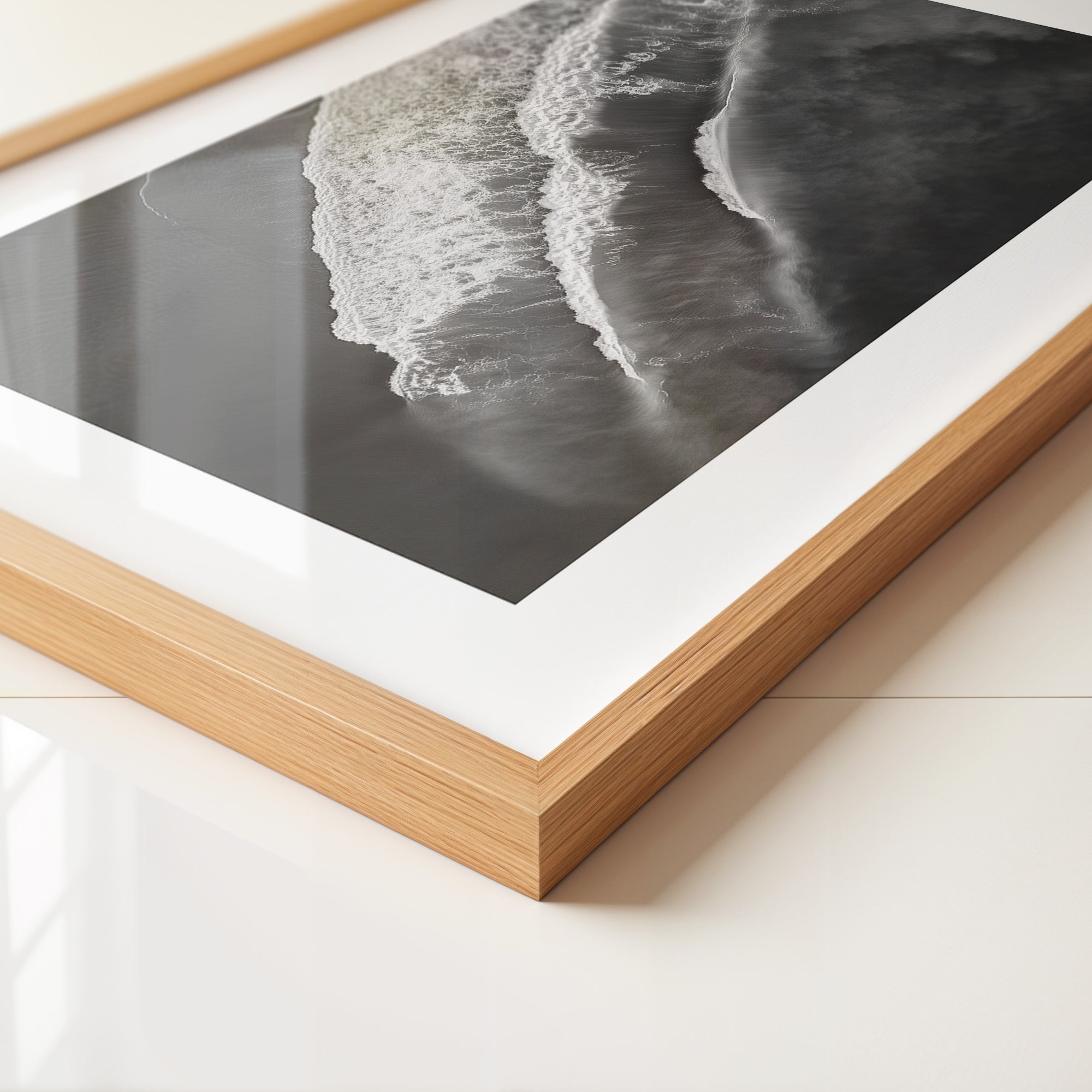 Wellen Schwarzweiß Draufsicht