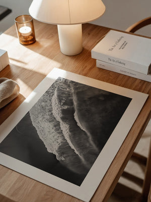 Wellen Schwarzweiß Draufsicht