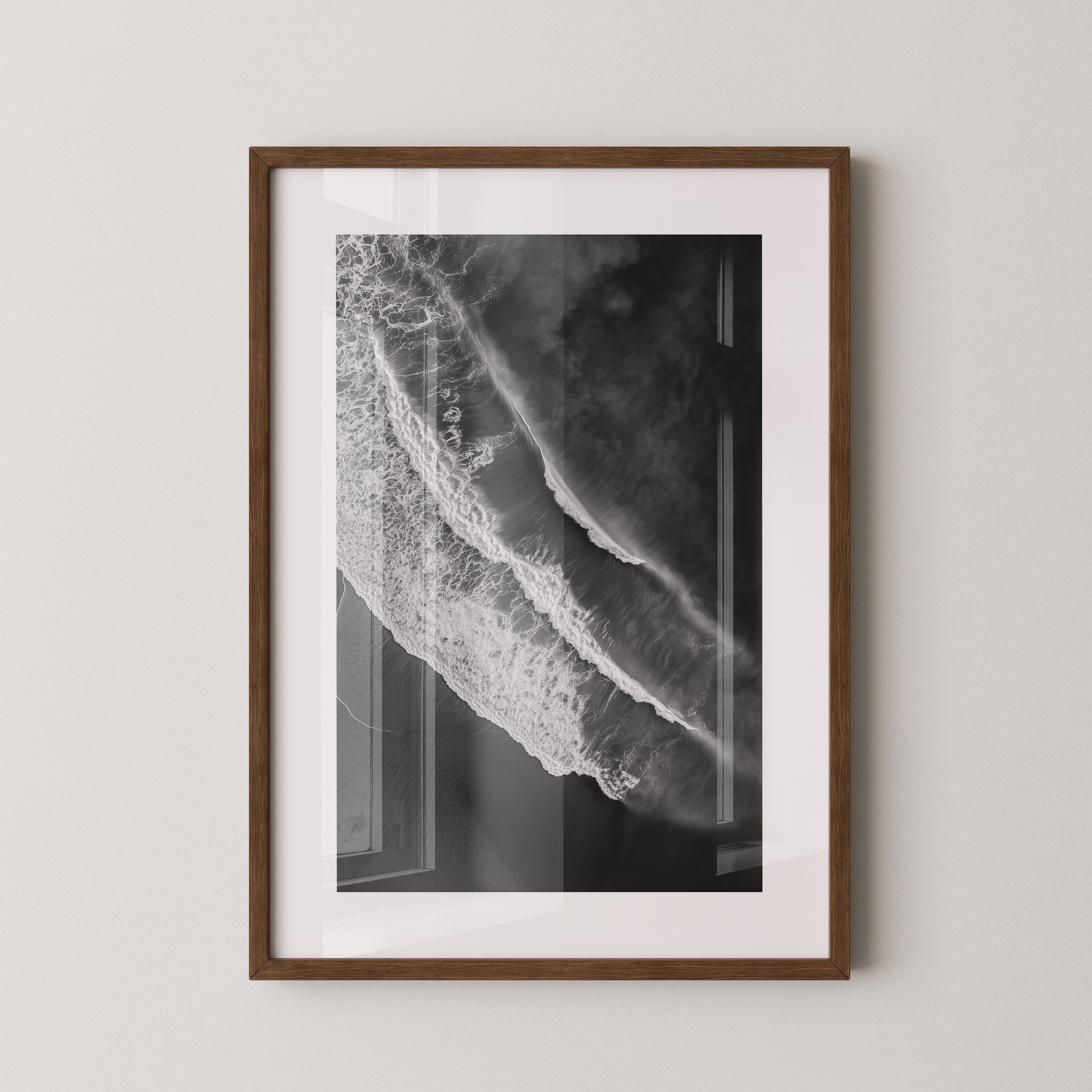 Wellen Schwarzweiß Draufsicht