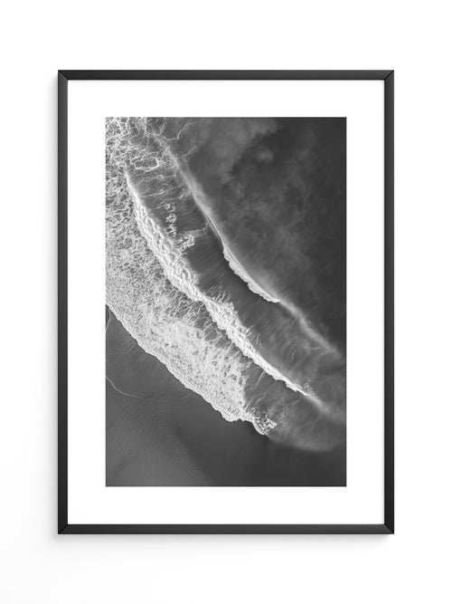 Wellen Schwarzweiß Draufsicht