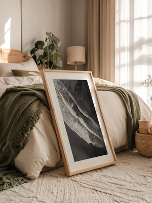 Wellen Schwarzweiß Draufsicht