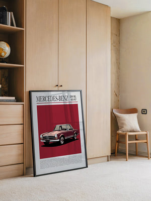 Mercedes 230 SL Illustration Retro