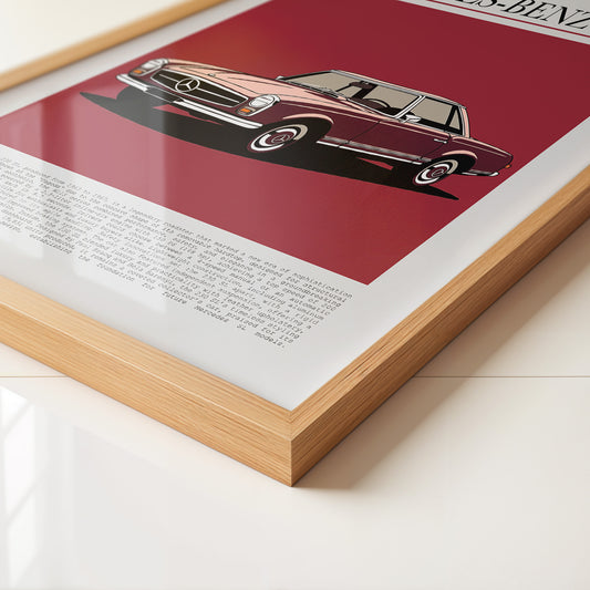 Mercedes 230 SL Illustration Retro