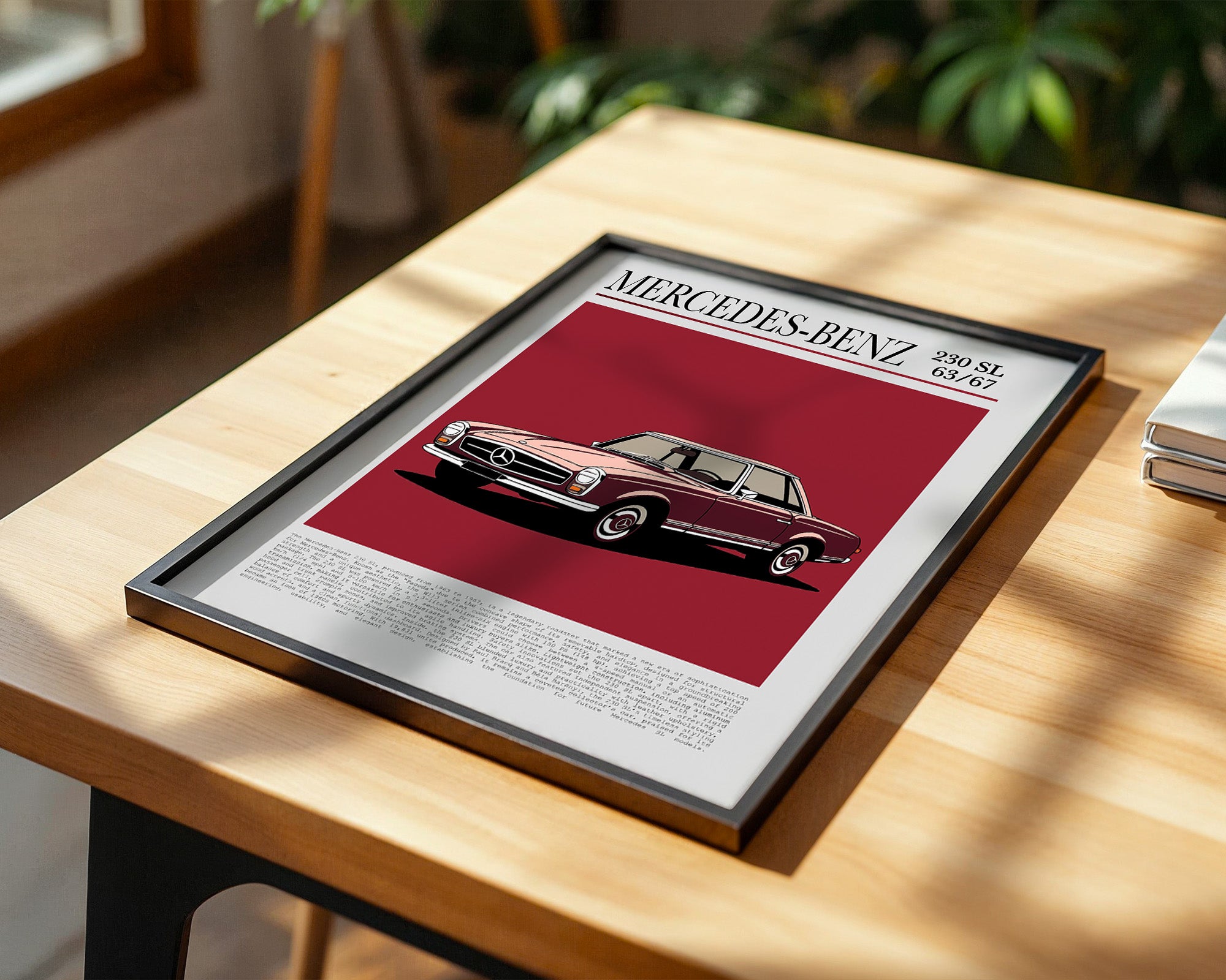 Mercedes 230 SL Illustration Retro