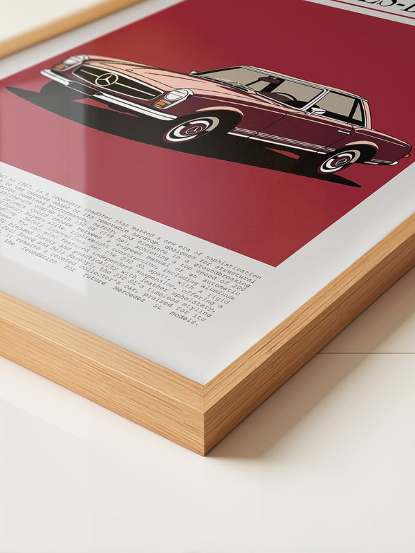 Mercedes 230 SL Illustration Retro