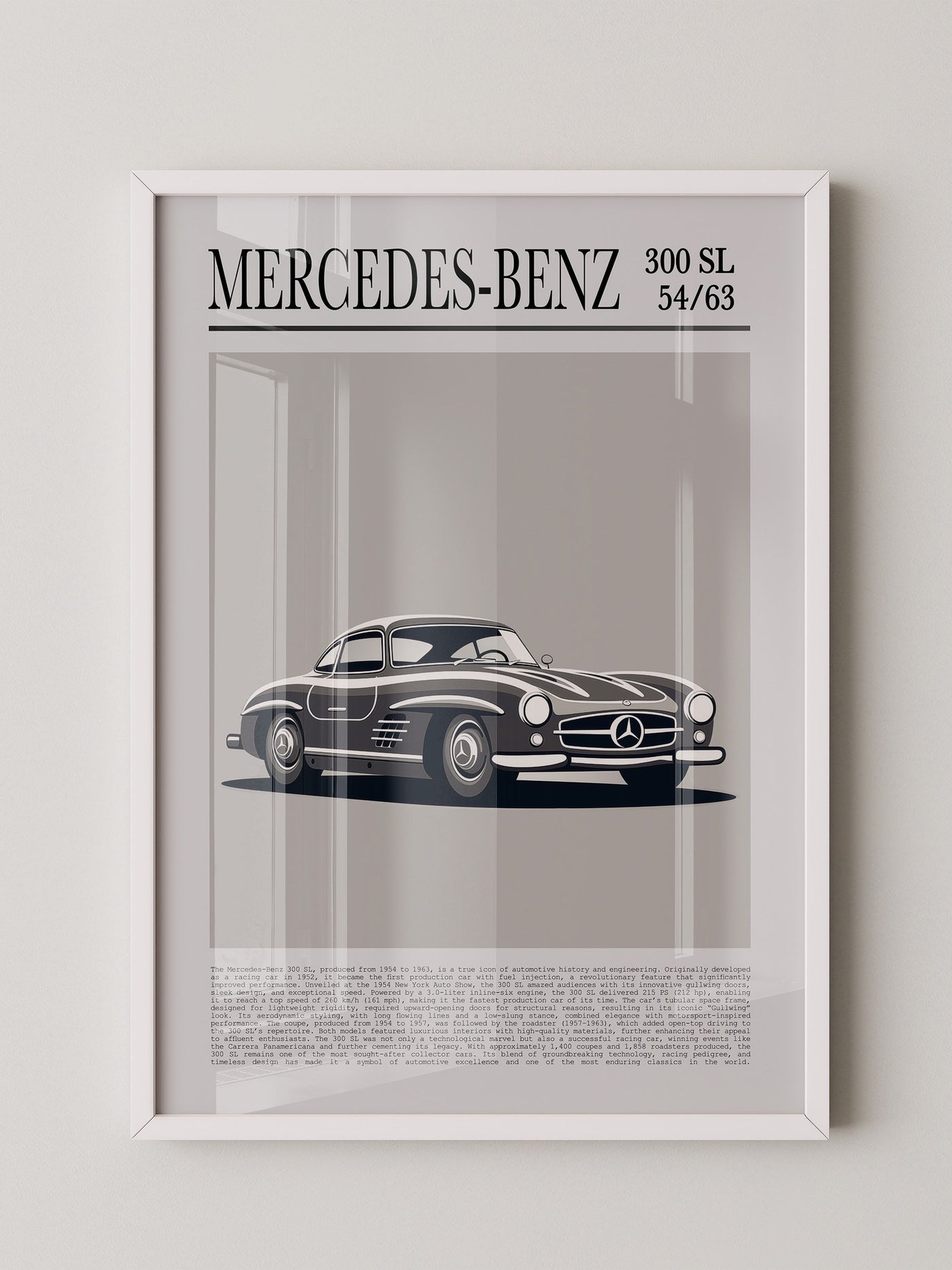 Mercedes 300 SL Grafik Retro