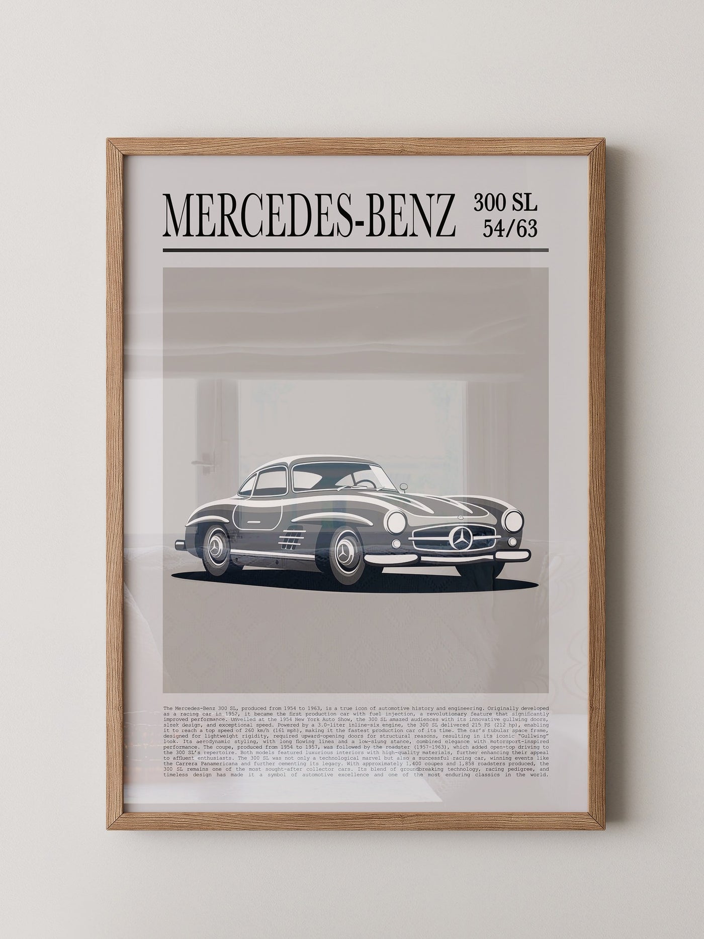 Mercedes 300 SL Grafik Retro