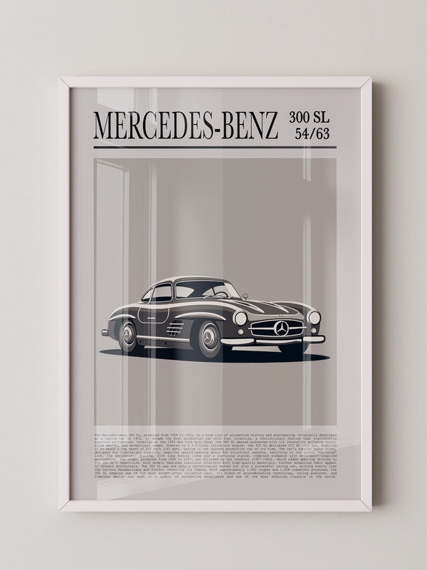 Mercedes 300 SL Grafik Retro