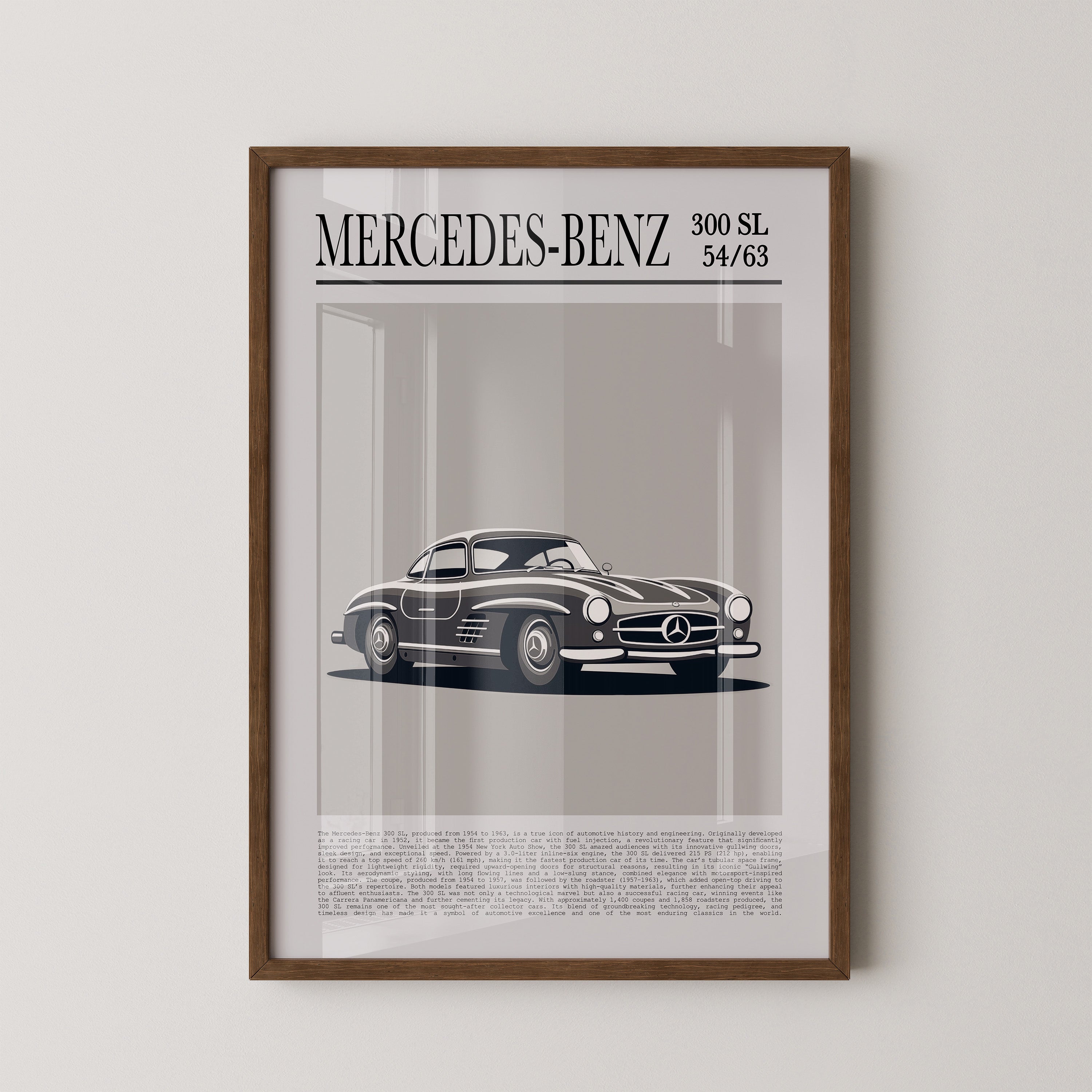 Mercedes 300 SL Grafik Retro