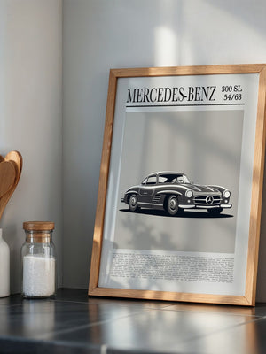 Mercedes 300 SL Grafik Retro