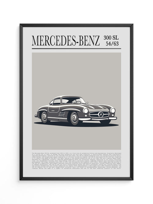 Mercedes 300 SL Grafik Retro