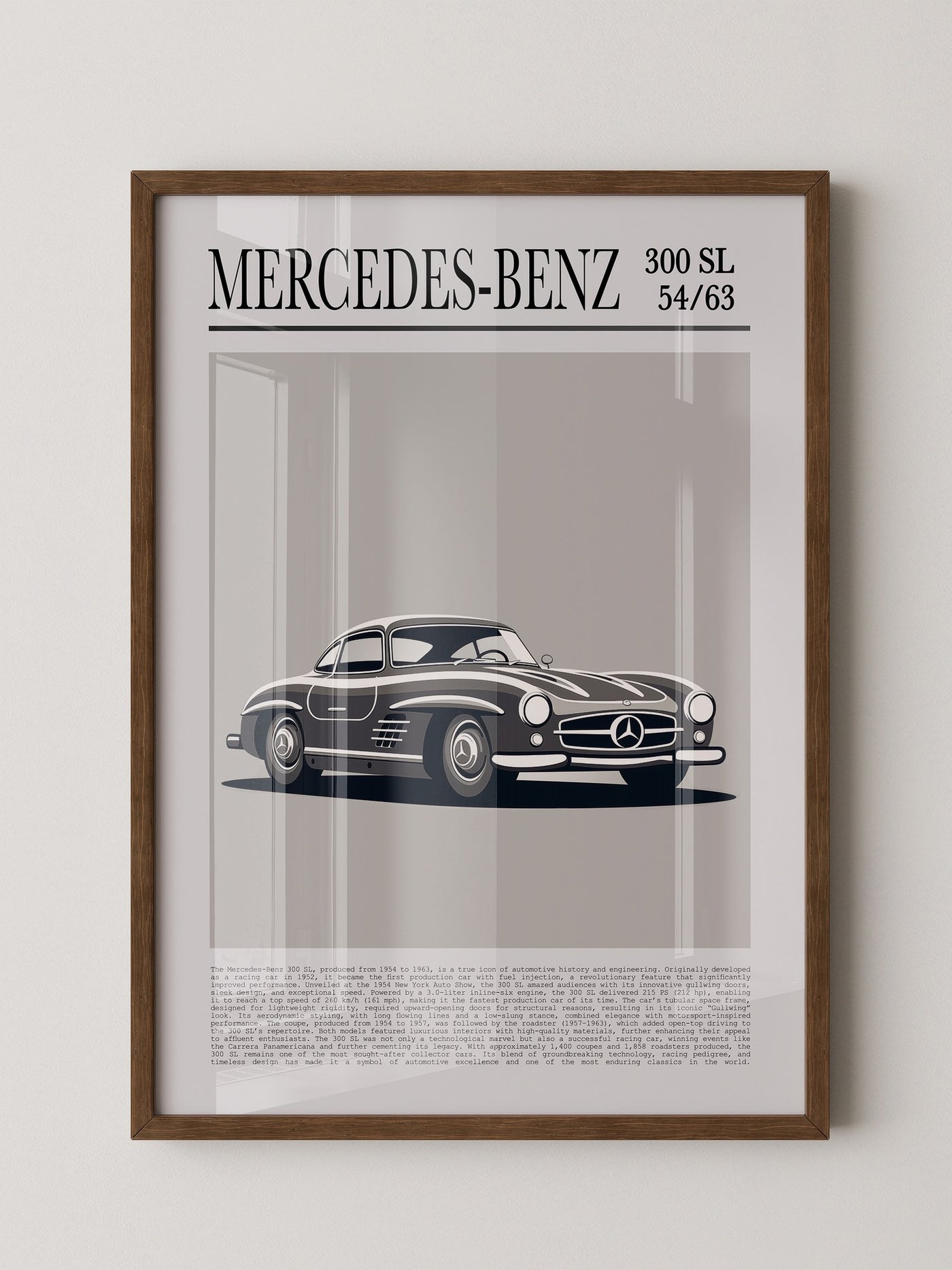 Mercedes 300 SL Grafik Retro