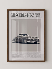 Mercedes 300 SL Grafik Retro