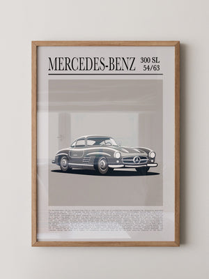 Mercedes 300 SL Grafik Retro