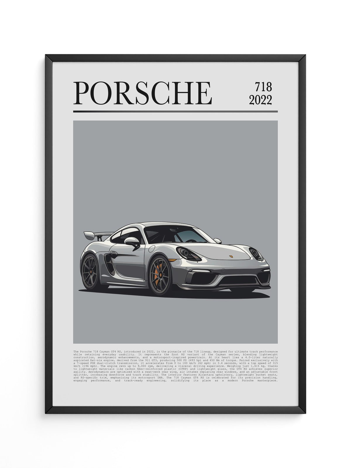 Porsche Cayman 718 Illustration
