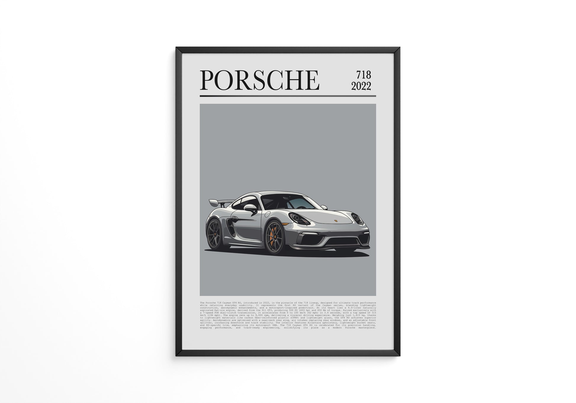 Porsche Cayman 718 Illustration